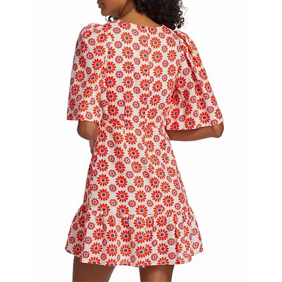 NEW RHODE mariana mini dress in retro fleur pink - Picture 3 of 4